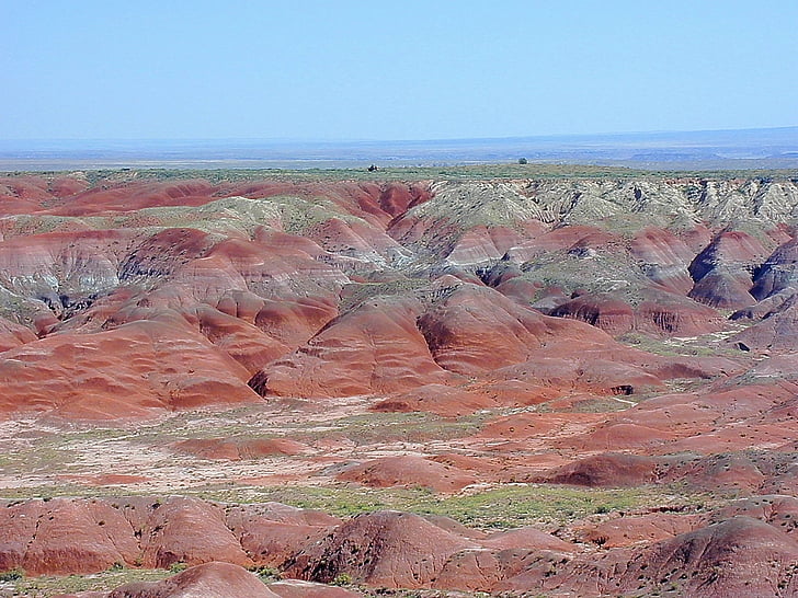 Arizona, Petrified Forestin kansallispuisto, Yhdysvallat, Desert, punainen, kuiva, maisema