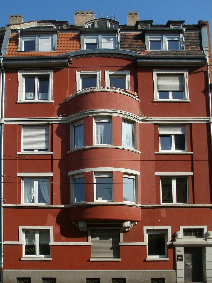 Grossherzog-friedrich-straße, Saarbrücken, hiša, stavbe, – Altana, zaliv, arhitektura
