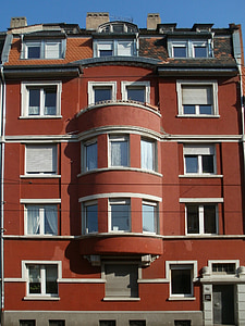 Großherzog-friedrich-straße, Saarbruecken, dům, budova, arkýř, Bay, Architektura