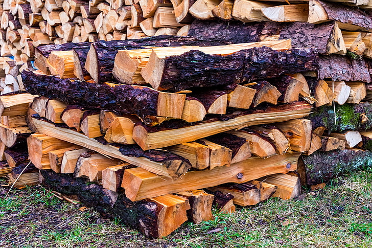 kayu, Split kayu, kayu untuk perapian, kayu, kayu bakar, holzstapel, panas