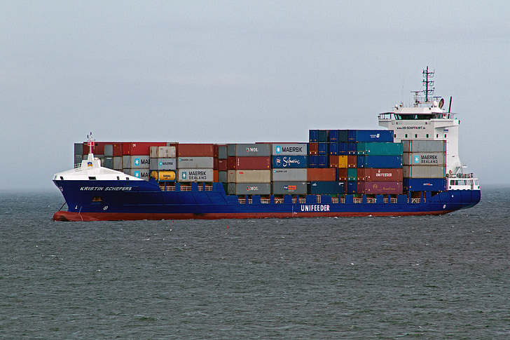 verzending, containers, Noordzee