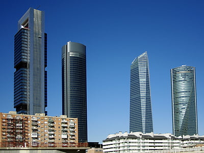 Spanyolország, Madrid, épületek, Atocha, építészet, torony, városi