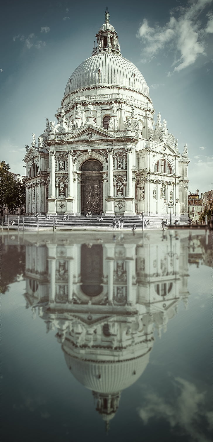 Venecia, Italia, canal, gran canal, Basílica santa María della salute, Basílica, Basílica veneciana