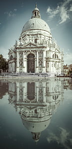Venetië, Italië, kanaal, Grand canal, Basilica di santa maria della salute, Basiliek, Venetiaanse basiliek