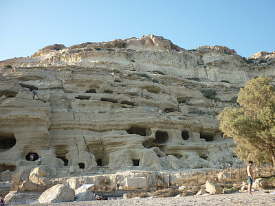Agia galini, Kréta, Görögország, barlangok