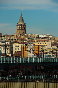 Истанбул, Турция, кула Галата, мост