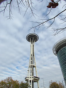Turnul Space needle, Seattle, restaurant rotativ, SK, Vezi, panoromic, AC