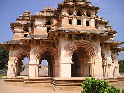 寺, ハンピ, インド, 古い, 神聖です, ロータス ・ マハル
