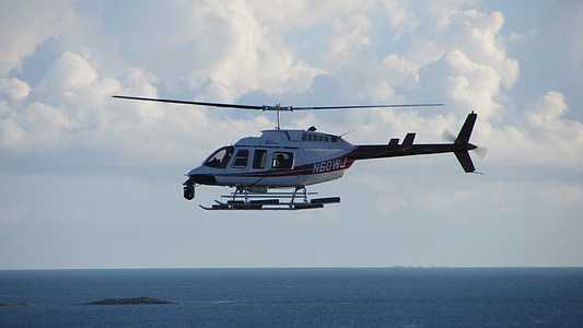 helicòpter, volant, aeronaus, vol, aèria, l'aviació, rotor