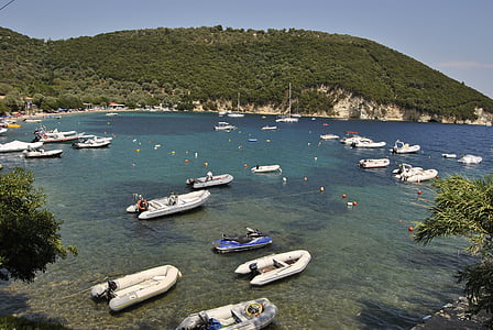 water, bay, travel, summer, island, lefkada, greece
