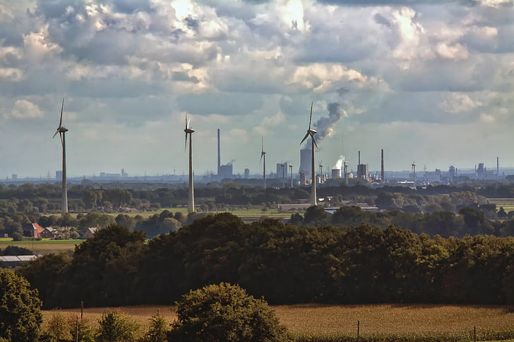 industria, zona Ruhr, fum, gazele de evacuare, mediu, poluarea, locul de muncă