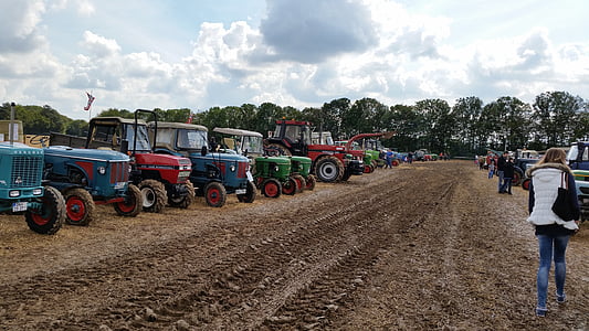 traktorji, traktor, Trek izpolnjujejo, vozila, traktor izpolnjujejo, razstava, kmetijstvo
