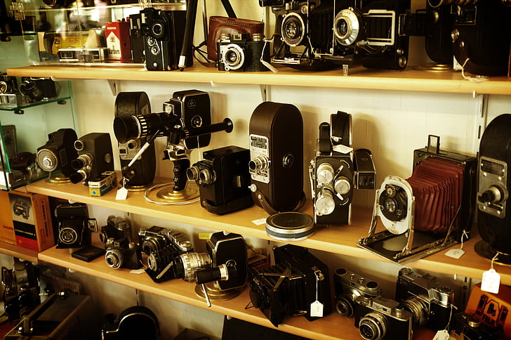 fotocamera, Classic, attrezzature, al chiuso, industria, lente, lusso