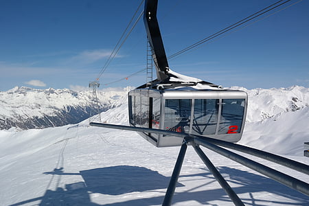 cable car, gondola, aerial tramway, mountain railway, mountain station, arrival, top