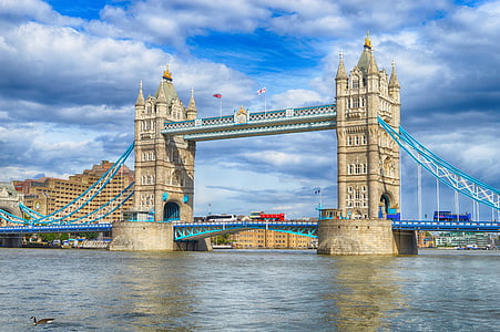bokštas, tiltas, Londonas, Thames, Anglijoje, tiltas - vyras padarė struktūra, ryšio