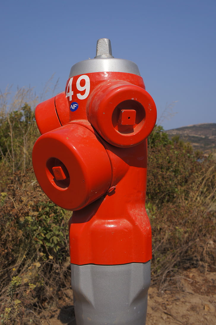 požiarneho hydrantu, červená, Hasiči