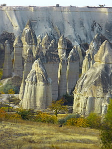 bajkowe kominy, martwica, formacje skalne, Cappadocia, krajobraz, Natura, Wybrzeże