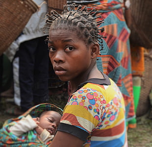 Afrika, Congo, forbindelse til Fjernskrivebord, mor, barselsorlov, baby, moderlig kærlighed