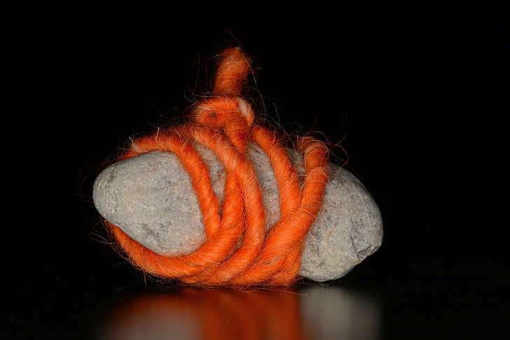 stone, wool, still life