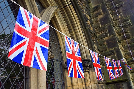 Zastava, Velika Britanija, Britanski, strnadica, Proslava, dekoracija, ukrasne