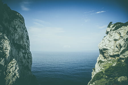 corsica, sea, france, nature, outlook, water, cliff