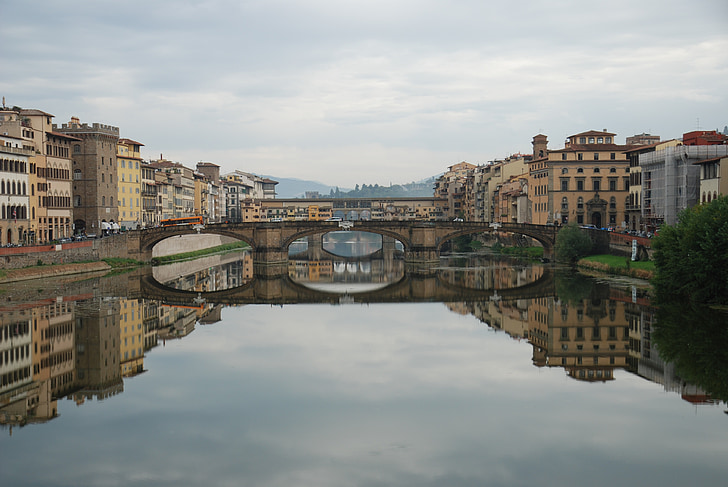 Itálie, Firenze, město, Ponte vecchio, Most, řeka
