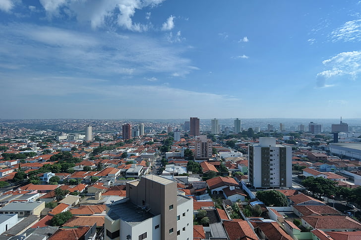 város, városi, Brazília, Sky, épületek, Horizon, nap