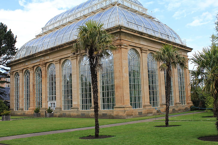 horticultura, Royal botanic garden, Edinburgh, com efeito de estufa, Escócia, Parque, edifício