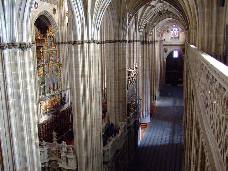 Salamanca, Espanja, katedraali, sisällä, kirkko, arkkitehtuuri, sisätiloissa