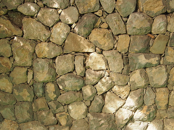 parede de pedra, textura, superfície, pedra, padrão