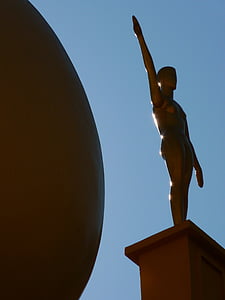 ovo, Figura, Museu, dali, Figueras, Espanha, céu