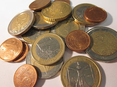 дрібниця, Євро, монети, монета, валюти, Фінанси, бізнес
