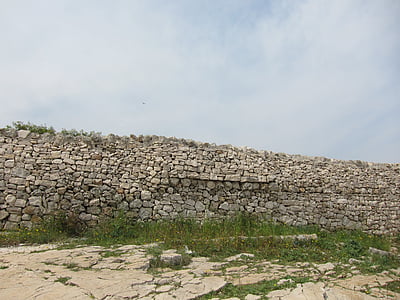 wall, sassi, sky, stones, old, medival, fence