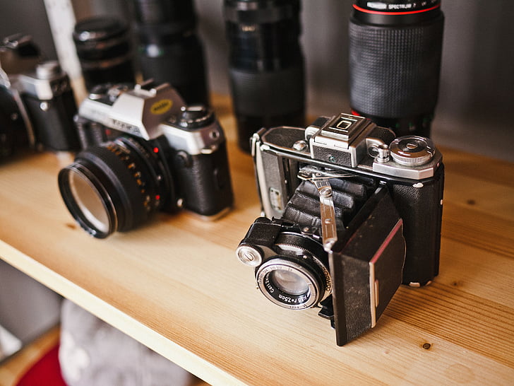 fotografija, foto kamerų, šviesą, senas, klasikinis, kamera, nuotrauka