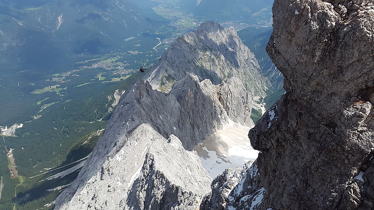 Hell-völgy, Zugspitze, csúcstalálkozó, Ridge, rock ridge, Zugspitze-hegység, hegyek