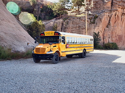 skolebuss, USA, Amerika