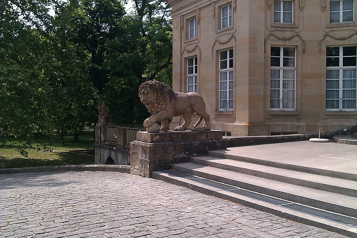 slott, naturen, lejon, romantiska, Ludwigsburg Tyskland, Romance, humör