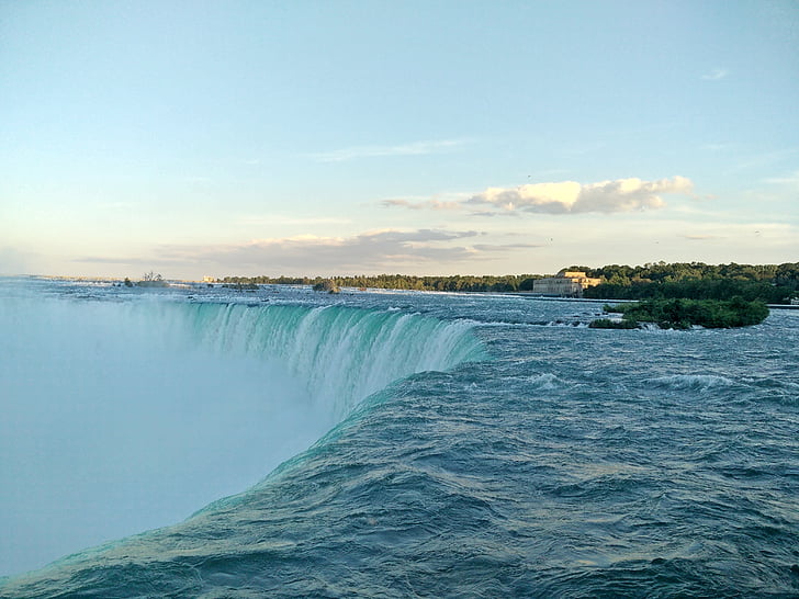 Niagara falls, Buffalo, Verenigde Staten, waterval, zonsondergang