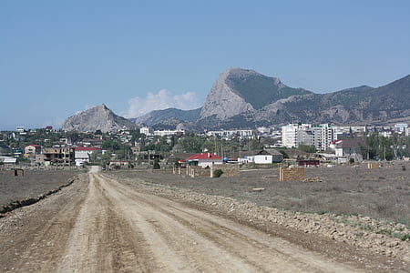 道路, 克里米亚半岛, 城市, 苏达克和诺维 svet