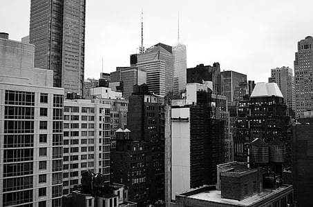 纽约, 城市, 建设, 塔, 建筑, 城市, 曼哈顿