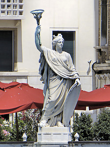 Italien, Venedig, staty, skulptur, staden, sten carving