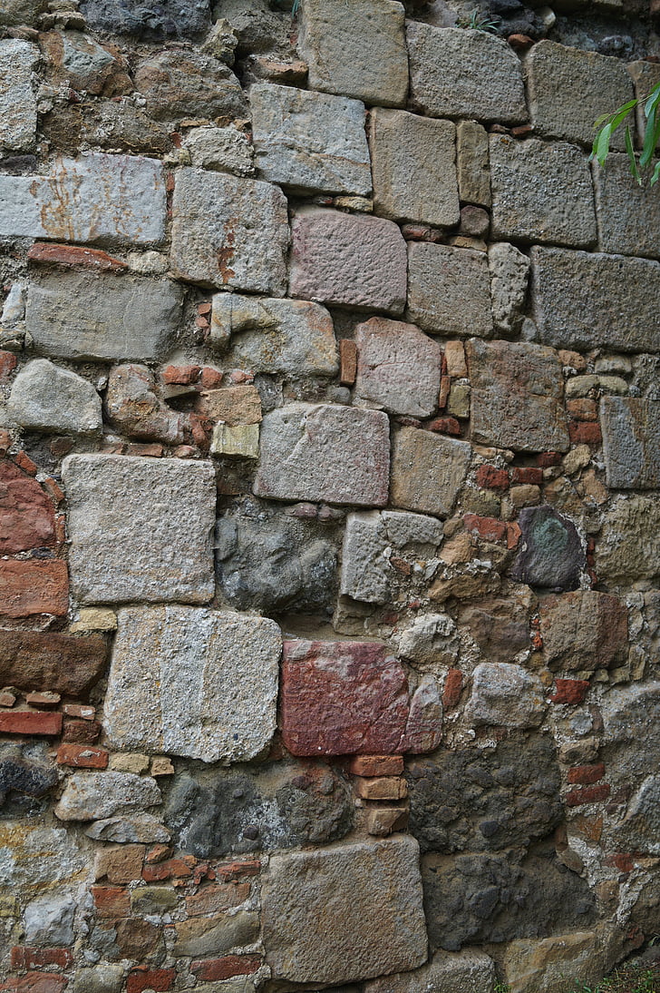sienas, ķieģelis, akmens, struktūra