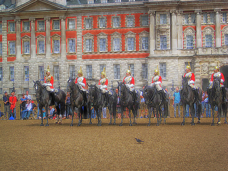 horse, guards, london, english