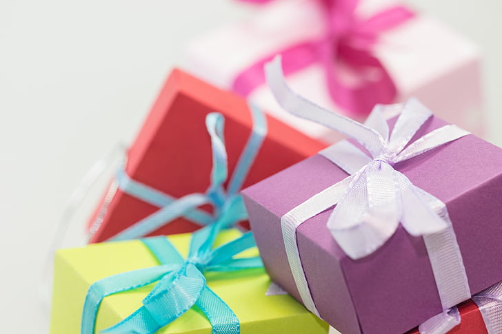 narodeniny, Vianoce, darčeky, balíky, darčeky, stuhy, prekvapenie
