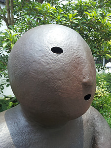 sculpture, iron, artwork, figure, metal, head, figures