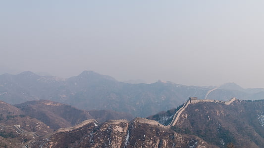 große Mauer in china, historische, Bergkette, Berge