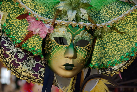 Benátky, maska, Karneval, Itálie, Benátky - Itálie, maska - převlek, kultur