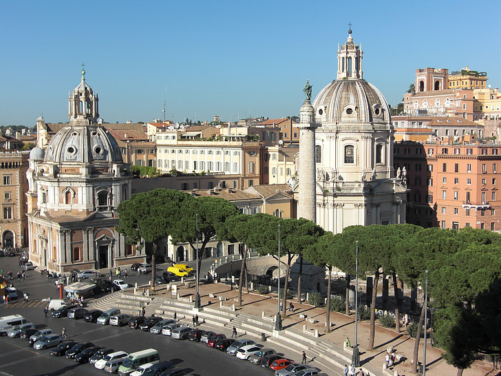 Piazza venezia, Roma, Itália, edifício, Roman, arquitetura, velho