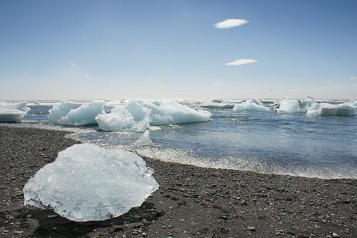 ocean, ice, iceberg, iceland
