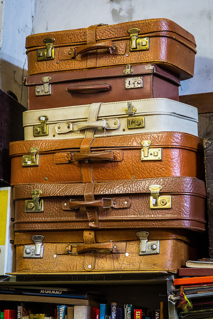 prtljage, embalaže, pojdi proč, potovanja, počitnice, slovo, posodo